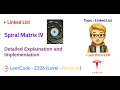 Spiral Matrix IV LeetCode 2326 Linked List