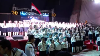 تحيا مصر كلمة قالها كل مصري بإنتصاره مجموعة أم النور الكشفية بعزبة النخل 