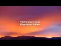 Sigrid - Everybody Knows (Lyrics)
