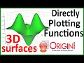 3D surface plots through functions directly in origin