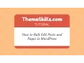 How to Bulk Edit Posts and Pages in WordPress