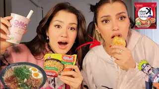 جربنا وصفات المشتركين الغريبة اندومي مع زبدة وشيبس 2 