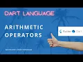 Arithmetic Operators Dart Language Simple way