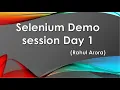 Selenium WebDriver Training - Batch Oct 2020
