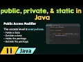 public private and static in Java