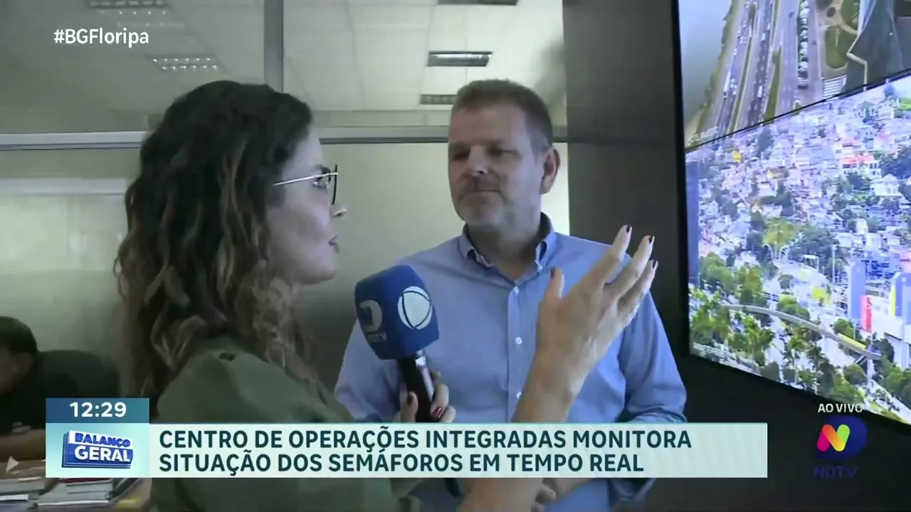 Monitoramento em tempo real: Centro de Operações Integradas supervisiona semáforos de Florianópolis