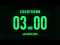 3 Minute Countdown Timer Flip Clock with Simple Beeps