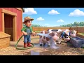Old MacDonald's Farm | A day at the Farm with Honey Trouble! Bees Chase Old MacDonald | Kids Song