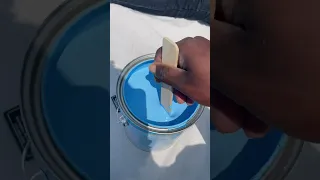 This is actually our first time painting a pool so here