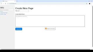 Harvard CS50 WEB Project 1 Wiki