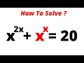 Math Olympiad Questions X 2x X x 20 This Is Just The Best Trick Olympiad Mathematics
