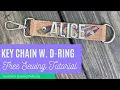 Free Sewing Tutorial Cork Key Chain with D-Ring and Slide Letters from Krafthaus Supply