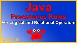 Java Precedence Rules for Logical and Relational Operators AND OR NOT - Java Course