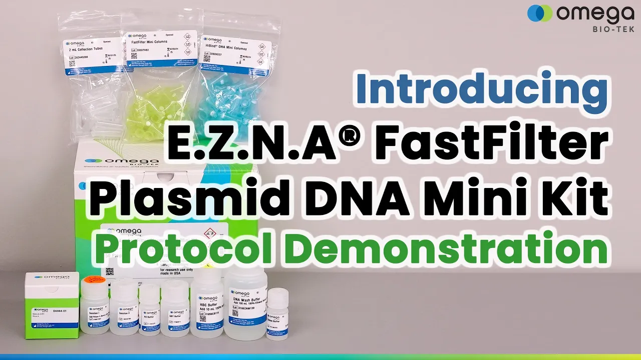 E.Z.N.A.® FastFilter Plasmid DNA Mini Kit Protocol Demonstration | DNA Extraction Bacterial Plasmid