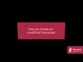 How to Access an Transcript