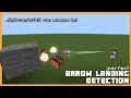 Minecraft Bedrock - how to detect arrow landing
