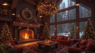Cozy Christmas Ambience Smooth Jazz Christmas Jazz Instrumental Music Fireplace Sounds 