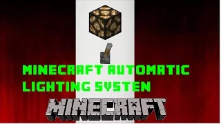 Minecraft redstone tutorial Automatic Lighting system