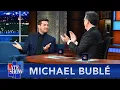 Download Lagu Michael Bublé Sings With Stephen Colbert On A Classic Sea Shanty, \
