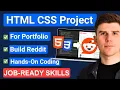 Your First Big HTML CSS Project in 6 Hours Simplified Reddit Clone