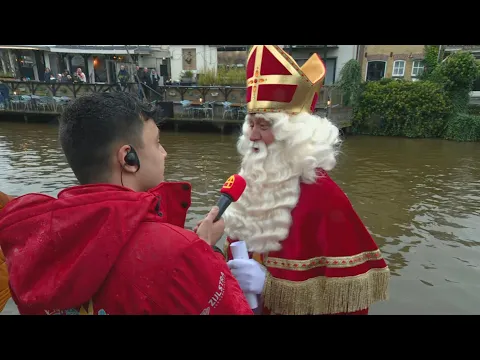 Video Verslag van de aankomst van Sinterklaas in Franeker op 16 november 2024, gepubliceerd door Omroep Zilt.