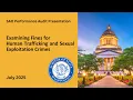 Examining Fines for Human Trafficking and Sexual Exploitation Crimes SAO Performance Audit
