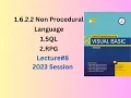 Non Procedural Language SQL RPG Visual Basic Chapter 1 BSC ADP BS Computer Science