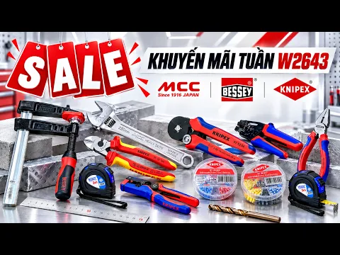 [Khuyến mãi W2643] Mỏ lết - Kìm cắt cáp - Bấm cos - Cảo chữ F
