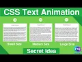 CSS Text Animation Text Size Changer Using Label Checkbox No JavaScript