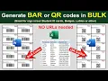Barcodes QR codes from Excel in Word Full Tutorial - Batch generate ID cards