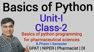 Python variables and data types Python Basics for B Pharm Integer Float String Boolean data