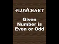 Flowchart - Even or Odd Number