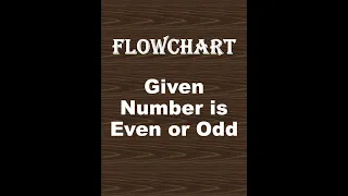 Flowchart - Even or Odd Number
