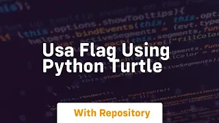 Usa flag using python turtle