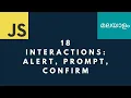 18 Interactions alert prompt confirm JavaScript Malayalam tutorials