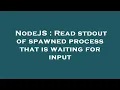 NodeJS Read stdout of spawned process that is waiting for input