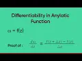 Differentiability in Analytic Function in Complex Analysis Study With Nitin