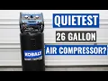 QUIET AIR COMPRESSOR Kobalt Quiet Tech 26 Gallon Air Compressor Quick Overview Review Fill Up