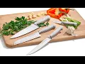 A G Russell Forged Italian White Handled Kitchen Knives Overview
