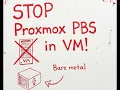 STOP Running Proxmox Backup Server in a VM PBS Performance Secrets Bare Metal Fix
