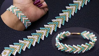 Beaded Bracelet With Seed Beads Tutorial Brick Stitch Bracelet Tutorial Seed Bead Bracelet