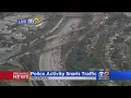 Police Activity Snarls Traffic On 405 Freeway In Inglewood