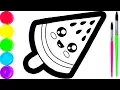 Download Glitter Ice Cream Watermelon coloring and drawing for Kids, Toddlers Кис Кис mp4 3gp mp3 videos - waplic