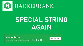 HACKERRANK SPECIAL STRING AGAIN INTERVIEW PROBLEM
