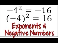 Exponents on Negative Numbers How Do Negative Bases Affect Exponents