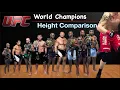 Height Comparison UFC World Champions