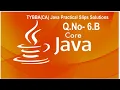 Q 6B Java program to display transpose of a given matrix JAVA Practical solutions TYBBA CA