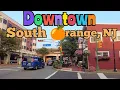 Walk tour inside Downtown South Orange New Jersey USA