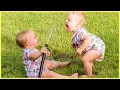 Download Lagu Funny Babies Playing With Water || Baby Outdoor Videos