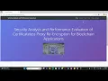 Security Analysis and Performance Evaluation of Certificateless Proxy Re Encryption for Blockchain